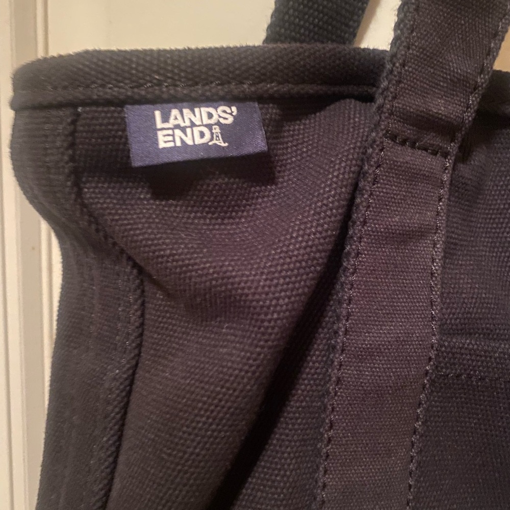 Lands' End Black Canvas Tote - Picture 3 of 6